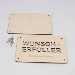 Holzkarte - Geschenkkarte -  Geldgeschenk Wunscherfüller