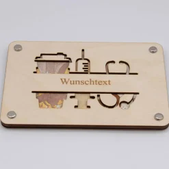 Holzkarte - Geschenkkarte Krankenschwester - Arzt - Doktor