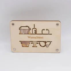 Holzkarte - Geschenkkarte Krankenschwester - Arzt - Doktor