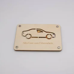 Holzkarte - Geschenkkarte -  Geldgeschenk Führerschein