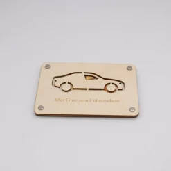 Holzkarte - Geschenkkarte -  Geldgeschenk Führerschein