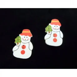 Holzknopf Schneemann Weihnachten 1 Stk.