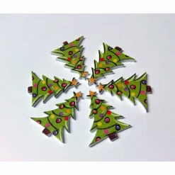 Holzknopf Tannenbaum Weihnachten 1 Stk.