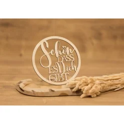 Holzkranz - Schön dass es dich gibt in verschiedenen Größen. 10cm, 20cm