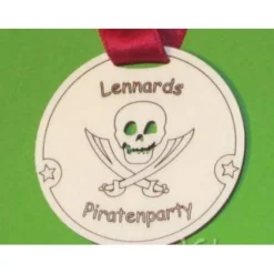 Holzmedaille Pirat Individuell