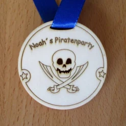 Holzmedaille Pirat Individuell