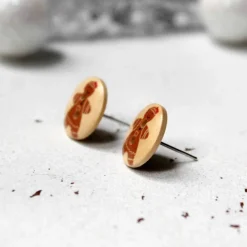 Holzohrstecker Lebkuchenmädchen • Ohrringe | Ohrschmuck | Weihnachten