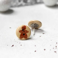 Holzohrstecker Lebkuchenmädchen • Ohrringe | Ohrschmuck | Weihnachten