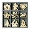 Holzornamente Sweet Xmas 45-teilig