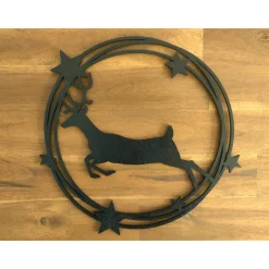 Holzring Rentier, schwarz