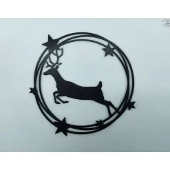 Holzring Rentier, schwarz