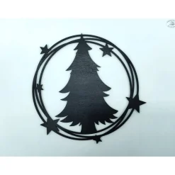 Holzring Tannenbaum, schwarz