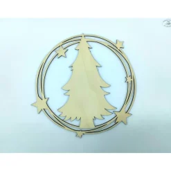 Holzring Tannenbaum, schwarz