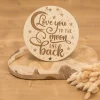 Holzscheibe Love you to the Moon / Kinderzimmer Deko / Wanddeko