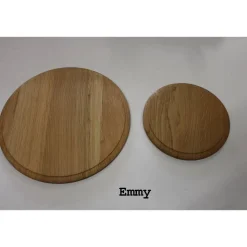 Holzscheiben 2er-Set – Tischdeko aus Eiche, Ø200/300mm, personalisierbar