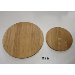 Holzscheiben 2er-Set – Tischdeko aus Eiche, Ø200/300mm, personalisierbar