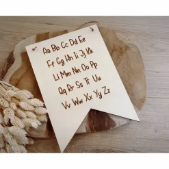 Holzschild ABC Schule / Wimpel Schulkind Einschulung