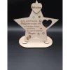 Holzschild mit persönlicher Gravur - Stern - als Andenken an Dein Sternenkind, geliebte Person, Trauerlicht,
