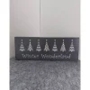 Holzschild "Winter Wonderland" Tannenbäume