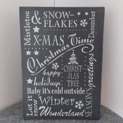 Holzschild "Winter Words"