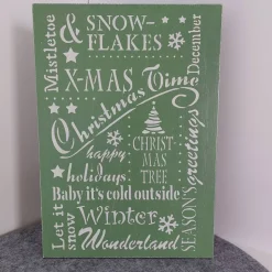 Holzschild "Winter Words"