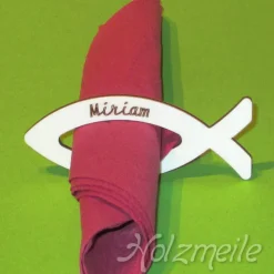 Holz-Serviettenring Fisch Ichtys