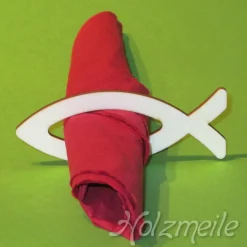 Holz-Serviettenring Fisch Ichtys