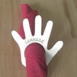 Holz-Serviettenring Handabdruck