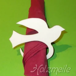 Holz-Serviettenring Taube