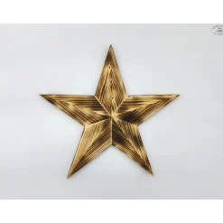 Holzstern in 3D-Optik, geflammt / Stern aus Holz