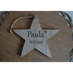 Holzstern mit Name und Datum *personalisiert* | Sternenkind Erinnerung | Sternenkind Andenken | Sternenkind