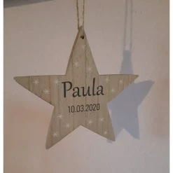 Holzstern mit Name und Datum *personalisiert* | Sternenkind Erinnerung | Sternenkind Andenken | Sternenkind