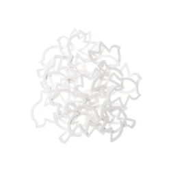 Holzstreu Taube offen weiß 24 Stück