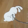 Holztier Hase für Gläser und Becher