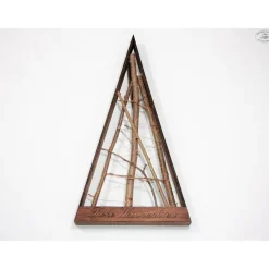 Holz-Weihnachtsbaum aus Pappelholz mit Schriftzug 