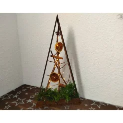 Holz-Weihnachtsbaum aus Pappelholz mit Schriftzug 