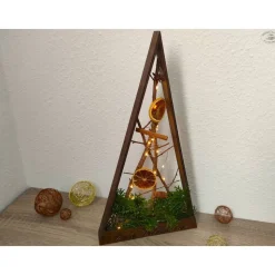 Holz-Weihnachtsbaum aus Pappelholz mit Schriftzug 