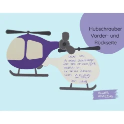 Hubschrauber Einladungskarte Bastelset | Bastelset Kinder | Einladungskarte Kindergeburtstag | Bastelsets | Helikopter