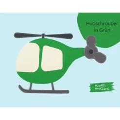 Hubschrauber Einladungskarte Bastelset | Bastelset Kinder | Einladungskarte Kindergeburtstag | Bastelsets | Helikopter