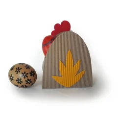 Huhn mit Küken Mini-Osternest, kleine Geschenkbox als Mini-Osterkörbchen oder Mitbringsel zum Osterfest