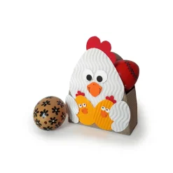 Huhn mit Küken Mini-Osternest, kleine Geschenkbox als Mini-Osterkörbchen oder Mitbringsel zum Osterfest