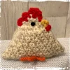 Huhn/Henne in liebevoller Handarbeit hergestellt mit vielen Details - ca. 12 cm hoch - gehäkelt!