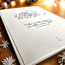 Humorvolle Weihnachtskarte – Frohe Weihnachten & ein stressfreies neues Jahr