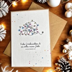 Humorvolle Weihnachtskarte – Frohe Weihnachten & ein stressfreies neues Jahr