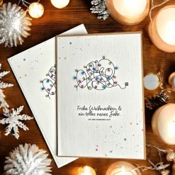 Humorvolle Weihnachtskarte – Frohe Weihnachten & ein stressfreies neues Jahr