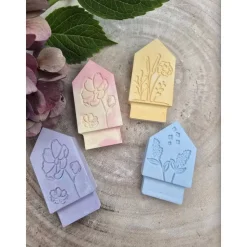 Häusersteckerchen Pastell – Handgemachte Deko zum Kombinieren & Sammeln