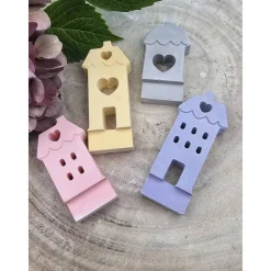 Häusersteckerchen Pastell – Handgemachte Deko zum Kombinieren & Sammeln