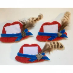 Hut-Anstecker Oktoberfest Trachtenbrosche Filzbrosche Wiesn-Namensträger beschriftet Tracht Wunschbeschriftung personalisiert Firmenlogo