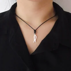 Ichthys M, Christenfisch, Anhänger Silber 925, christliches Erkennungszeichen zur Konfirmation, Kommunion, Firmung