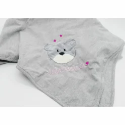 Individuelle Babydecke Teddygesicht Bärengesicht mit gestickem Wunschnamen - Kindergarten - Wunschdecke - Schmusedecke mit Namen